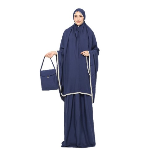 Mukena Tazbiya Plain Navy